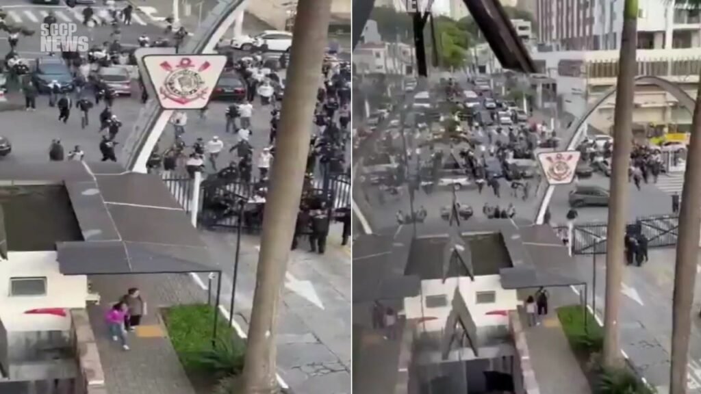 لحظة اقتحام جماهير كورينثيانز لمقر النادي احتجاجًا على سوء الإدارة.. تغطية