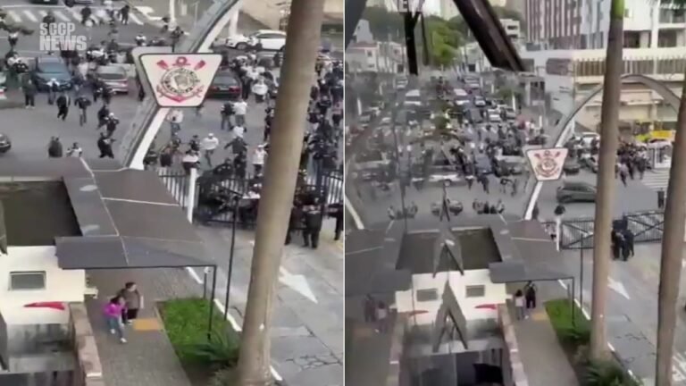 لحظة اقتحام جماهير كورينثيانز لمقر النادي احتجاجًا على سوء الإدارة.. تغطية