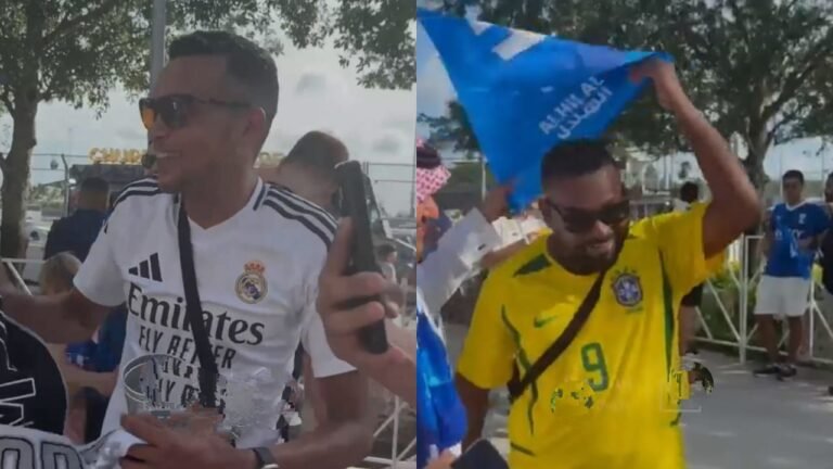 مشجع برازيلي يرفض شعار ريال مدريد ويختار الهلال! .. تغطية