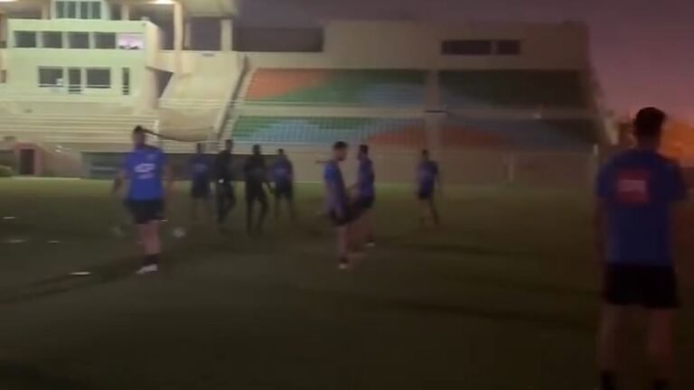 انقطاع الكهرباء اثناء تدريبات منتخب الأردن في عُمان .. تغطية