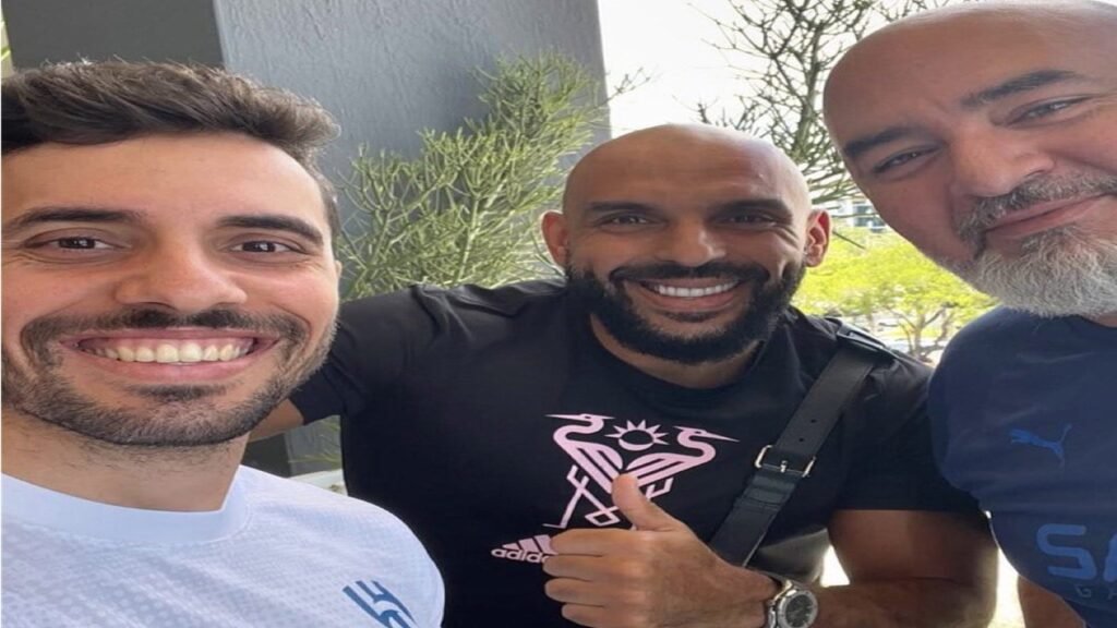 حارس ميسي الشخصي يثير الجدل بتواجده خارج مقر بعثة الهلال