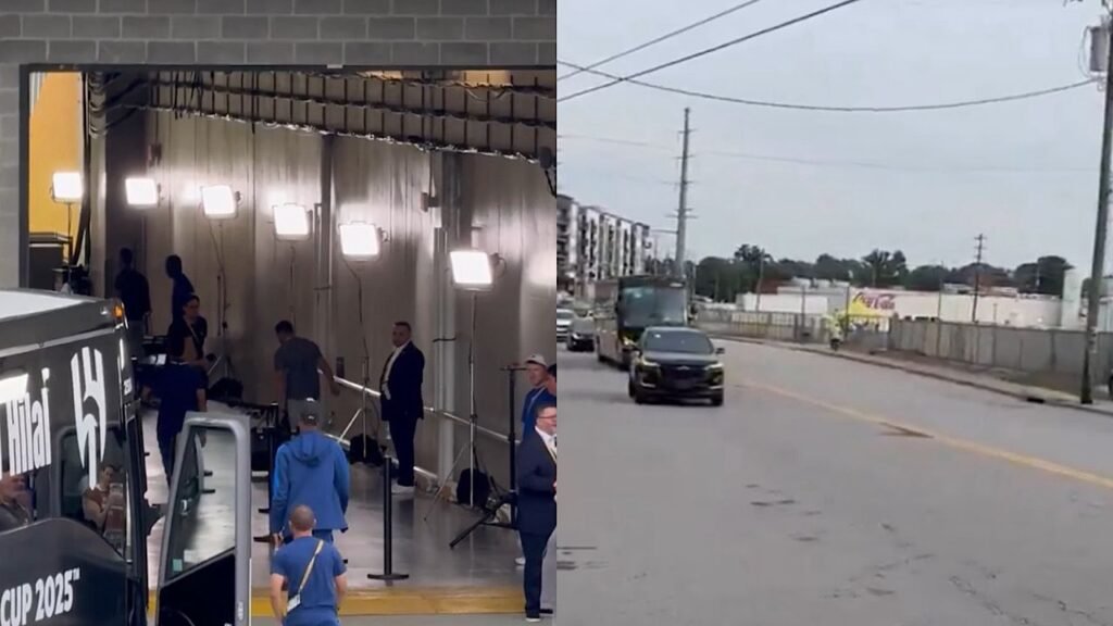 بعثة الهلال تصل إلى ملعب غيوديس بارك استعدادًا لمواجهة باتشوكا .. تغطية