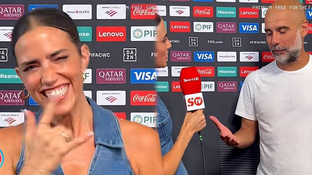 حماس مراسلة برتغالية بعد لقائها مع بيب جوارديولا.. تغطية