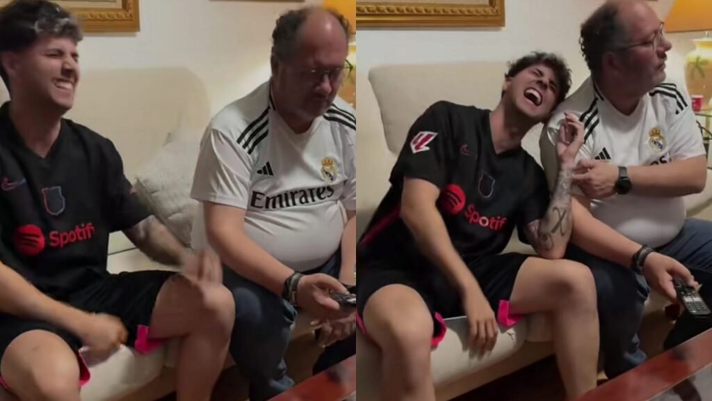 مشهد طريف بعد تعادل الهلال والريال: ابن يُحرج والده المدريدي برد ساخر .. تغطية
