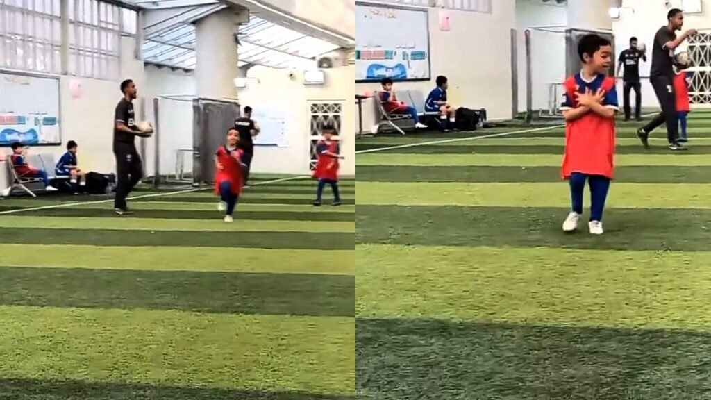 نجل محمد الشلهوب يسجّل هدفًا ويحتفل أمام والده .. تغطية