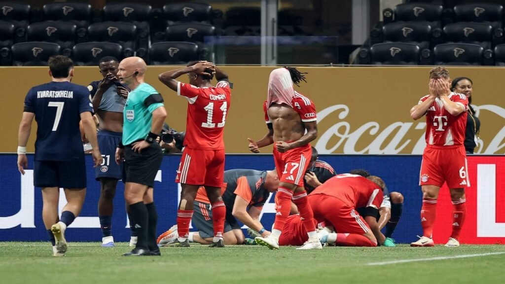 مشهد مروع لإصابة موسيالا بعد تداخل عنيف مع الحارس دوناروما .. تغطية