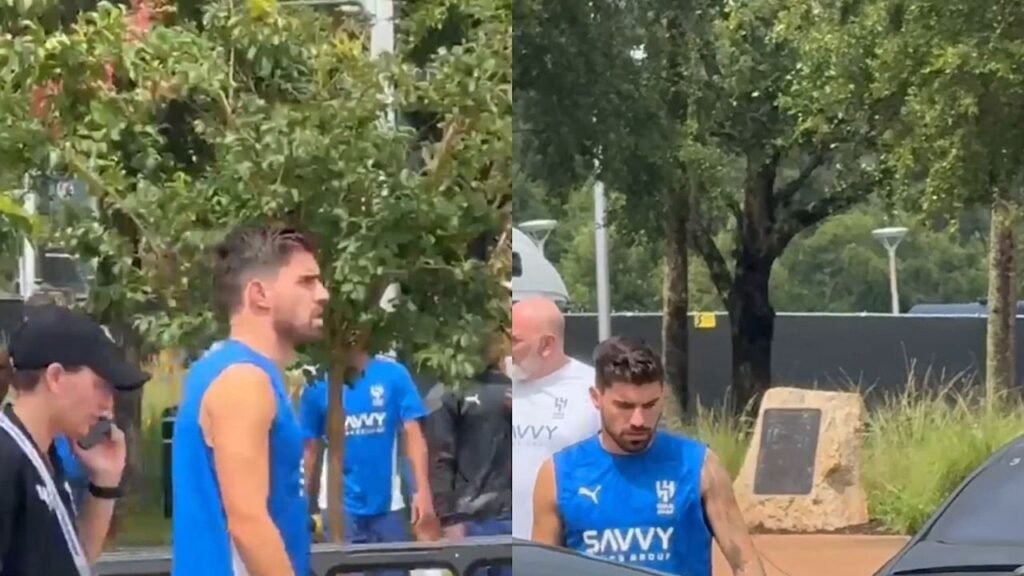 نيفيز يصل إلى مقر الهلال والحزن يسيطر عليه بعد وفاة زميله جوتا.. تغطية