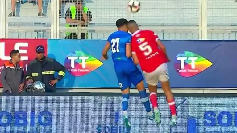 إصابة مروعة للاعب خلال مبارة بالدوري الوتونسي .. صور