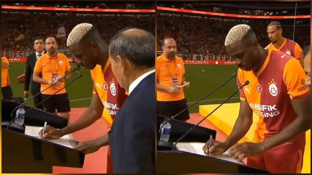 أوسيمين يوقع عقد انتقاله إلى غلطة سراي أمام الجماهير.. تغطية