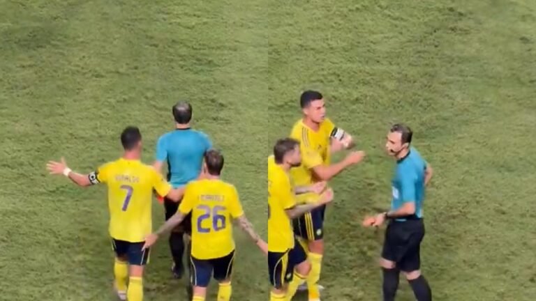 لحظة غضب رونالدو من طرد ماني في نصف نهائي السوبر.. تغطية