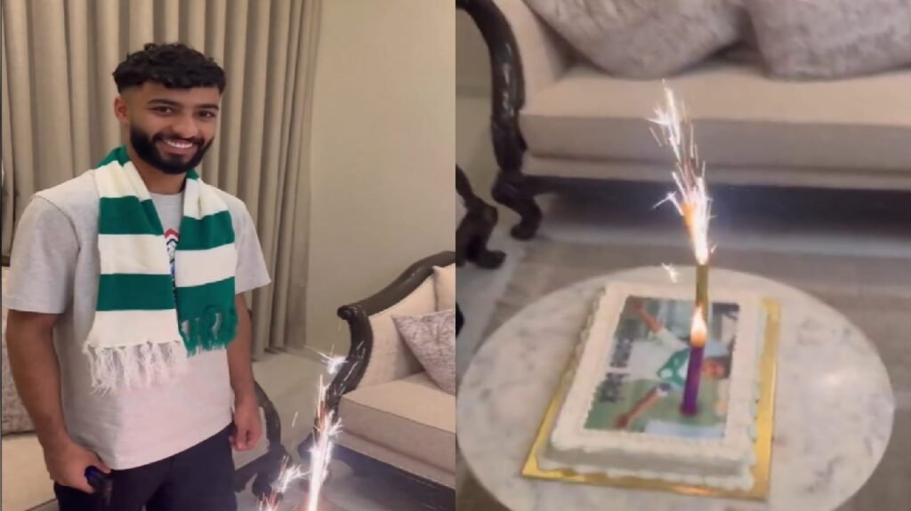 صالح أبو الشامات يحتفل بتوقيعه للأهلي .. تغطية