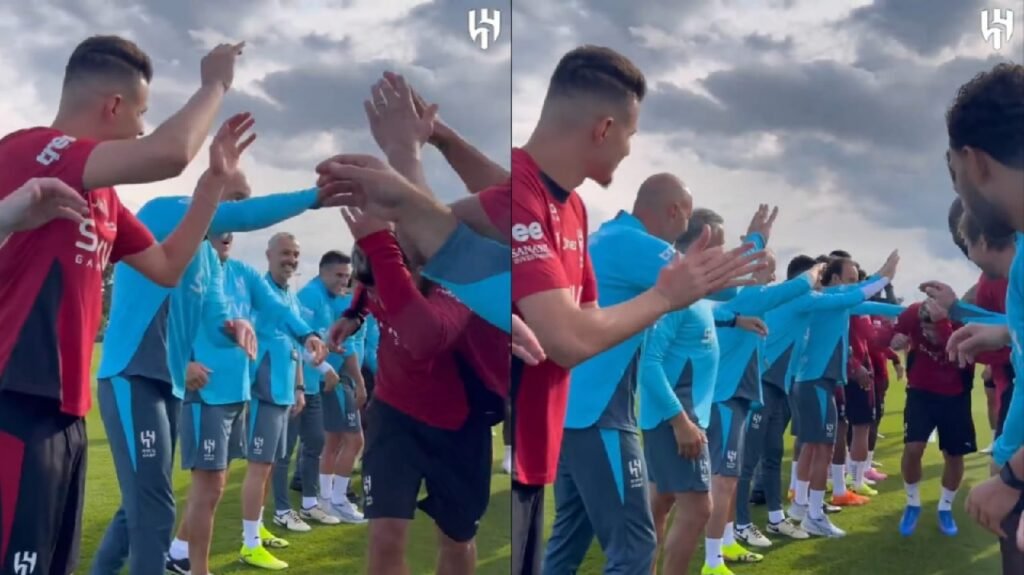 ترحيب خاص من لاعبي الهلال بثيو هيرنانديز في أول مران .. تغطية