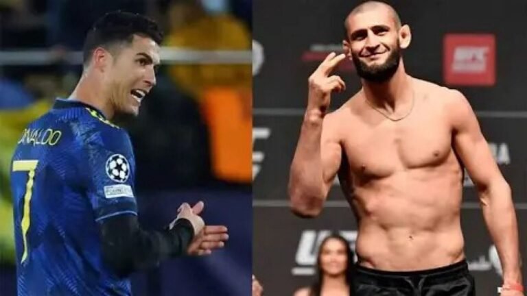 رونالدو يحتفل بفوز صديقه المصارع حمزة شيماييف بلقب UFC  ..صور