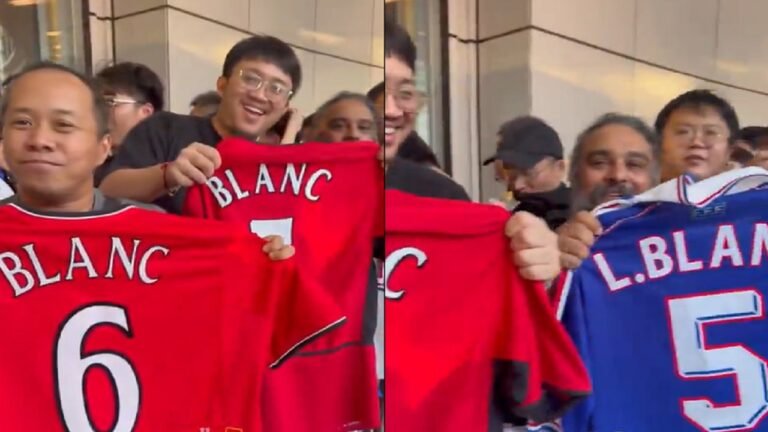 صينيون يحملون قميص وصور لوران بلان في هونغ كونغ .. تغطية