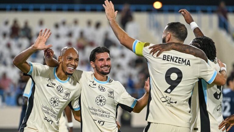 الاتحاد يقسو على الأخدود بخماسية.. تغطية