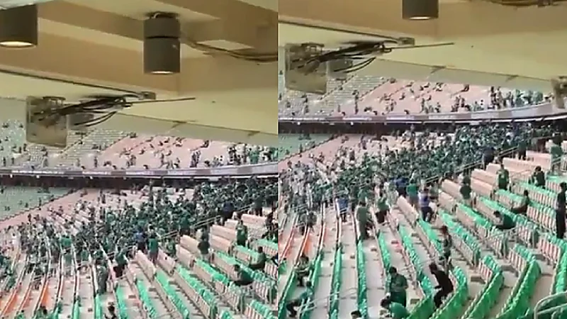 لحظة دخول جماهير الأهلي لملعب الإنماء قبل لقاء وبيراميدز .. تغطية