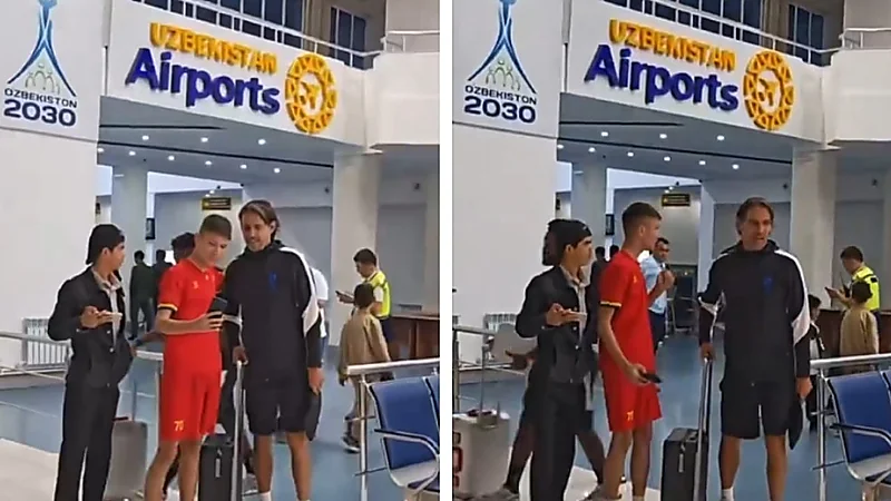 لحظة وصول بعثة الهلال إلى أوزبكستان .. تغطية