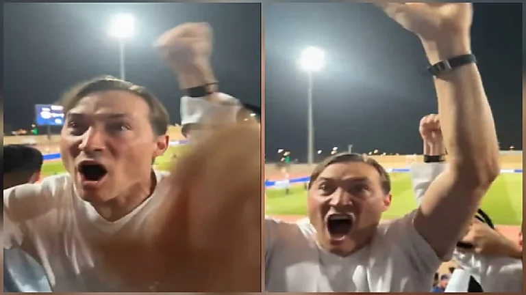 فرحة هستيرية من بن هاربورغ بعد هدف الفوز على ضمك.. تغطية