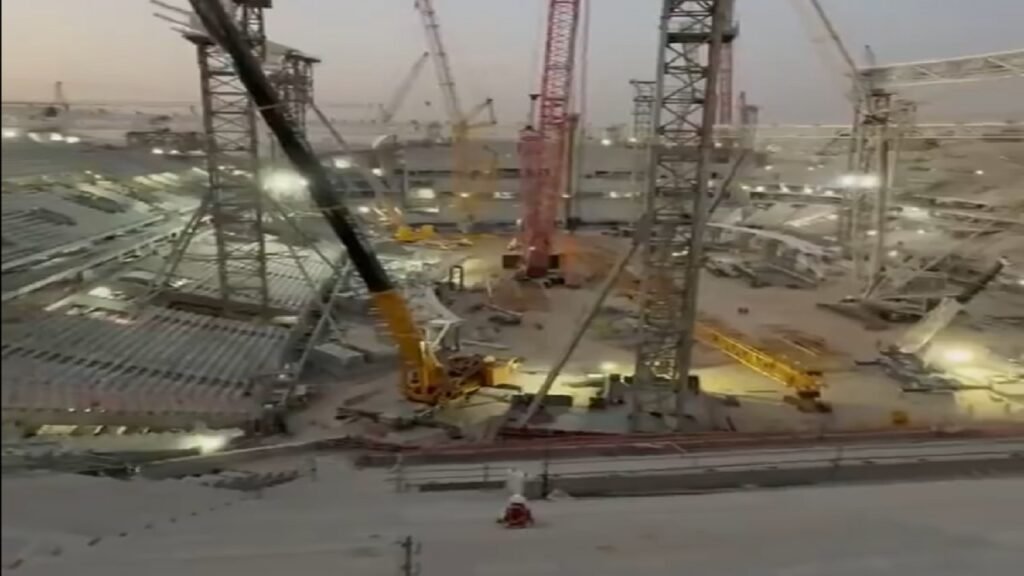 ملعب أرامكو يبرز معالمه بوضوح قبل افتتاحه في 2026 .. تغطية