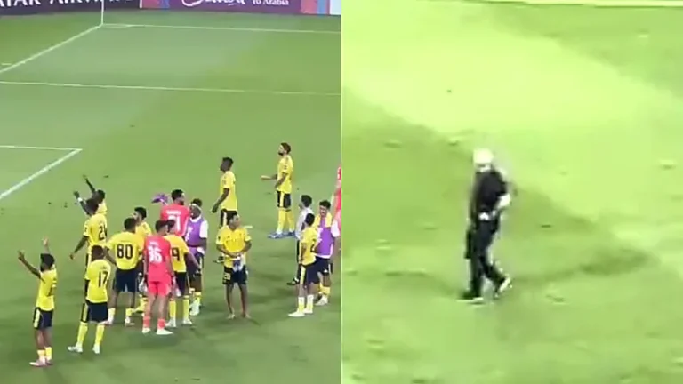 جيسوس يشارك لاعبي النصر فرحة الفوز وسط تفاعل كبير من الجماهير .. تغطية