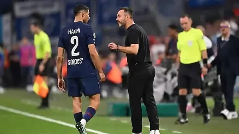 أشرف حكيمي  يرد على جمهور مارسيليا