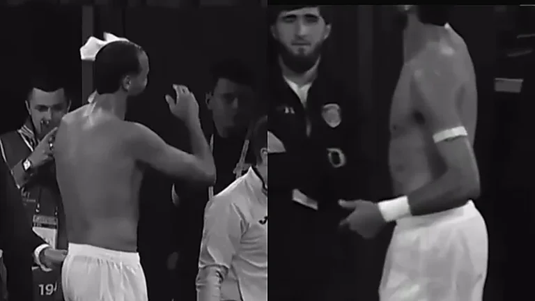 نادر غندري يتعرض لموقف محرج بعد إهداء قميصه لمشجع في كأس روسيا.. تغطية