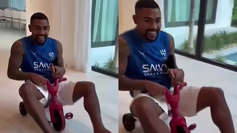 مالكوم  يظهر جانباً طفولياً ومرحاً من حياته ويقود دراجة أطفال.. تغطية