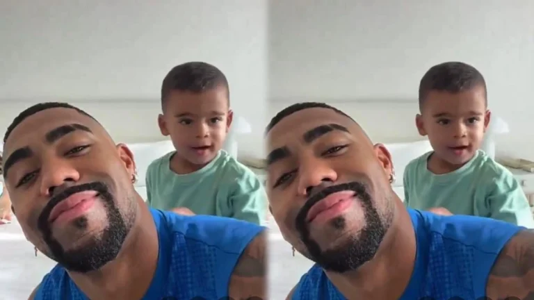 مقطع عفوي لمالكوم وهو يلاعب ابنة غابرييل