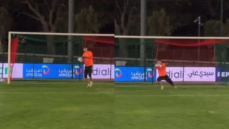 بونو يخطف الأنظار بتألقه وتسديداته في تدريبات المنتخب المغربي.. تغطية