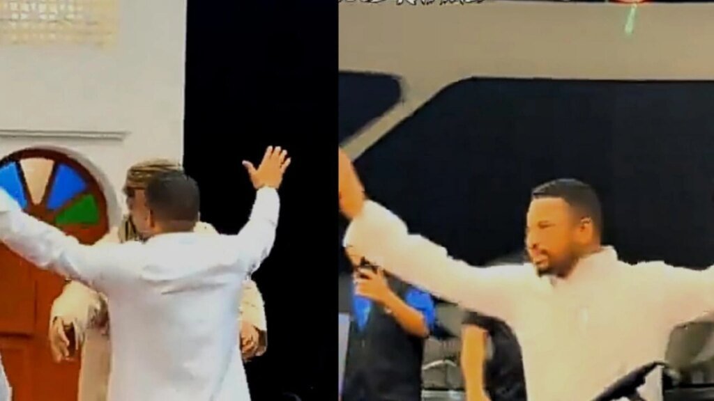 فرحة ناصر الشمراني بعد تأهل الأخضر السابع  .. تغطية