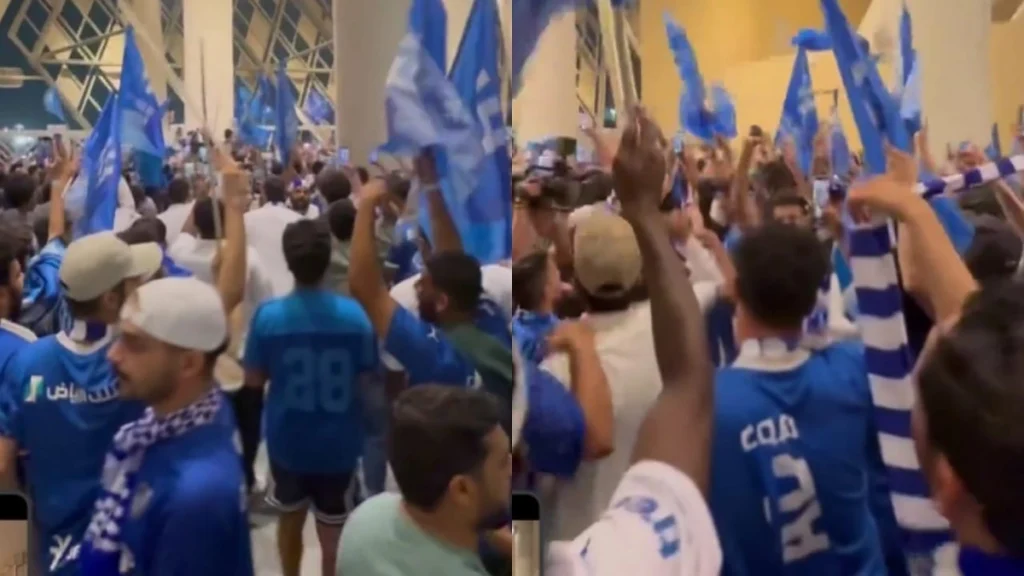 فرحة زرقاء في ممرات ملعب الإنماء بعد فوز الهلال  .. تغطية