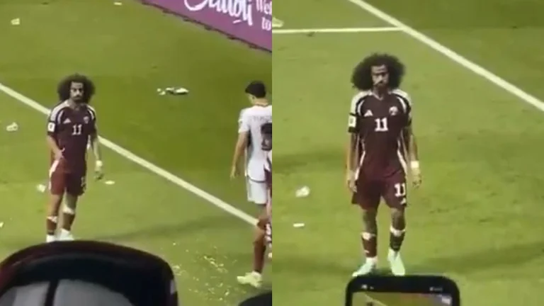 أكرم عفيف يطلب من الجماهير رمي القوارير لتعطيل المباراة  .. تغطية