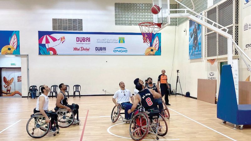 فوز «دبي» و«خورفكان» في دوري سلة الكراسي المتحركة