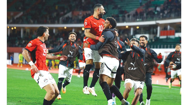 مصر تحتفل أمام بنين بعد معاناة.. وتبلغ «ربع نهائي إفريقيا»